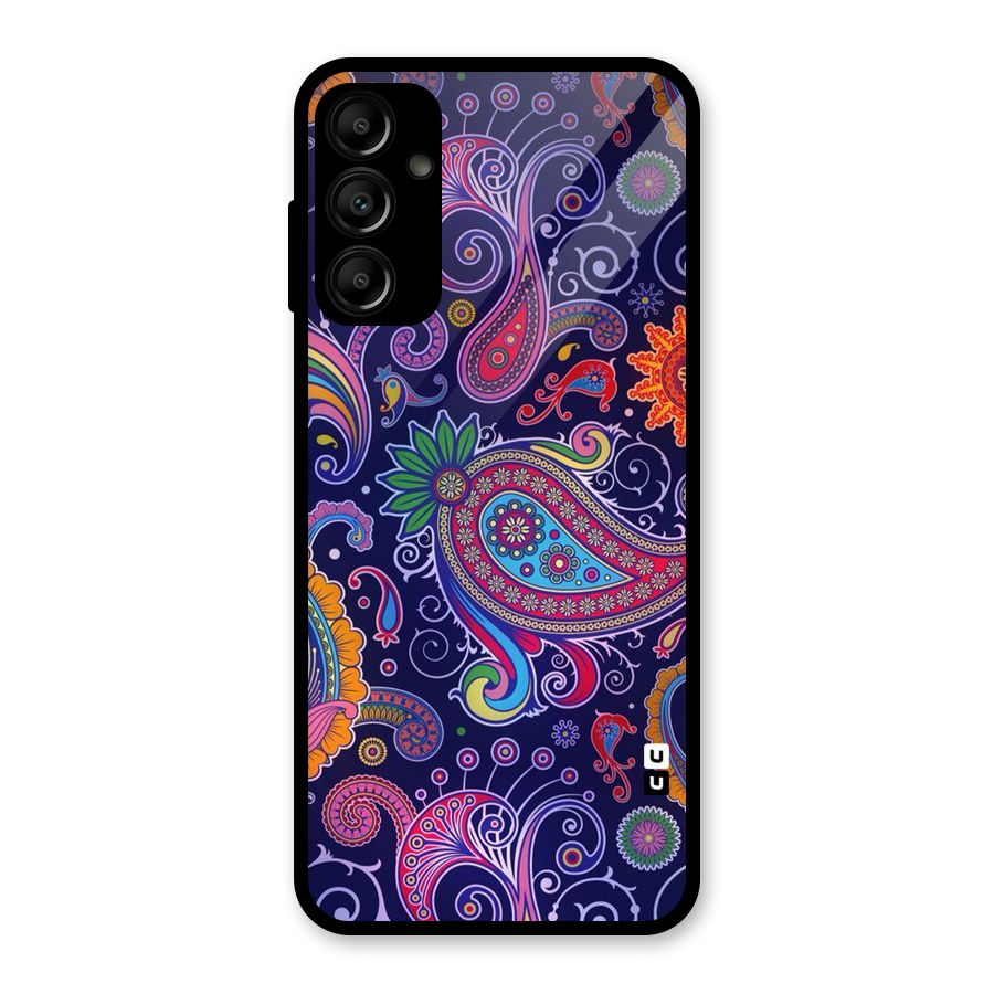 Mehendi Pattern Glass Back Case for Galaxy A14 5G