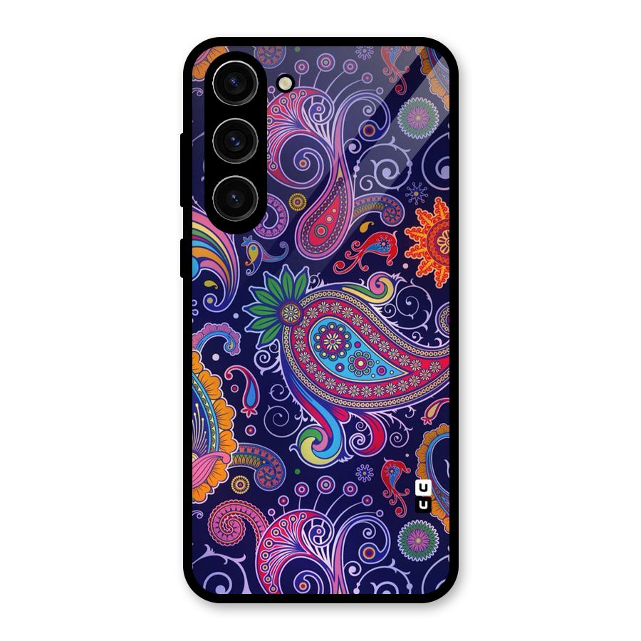 Mehendi Pattern Glass Back Case for Galaxy S23 Plus