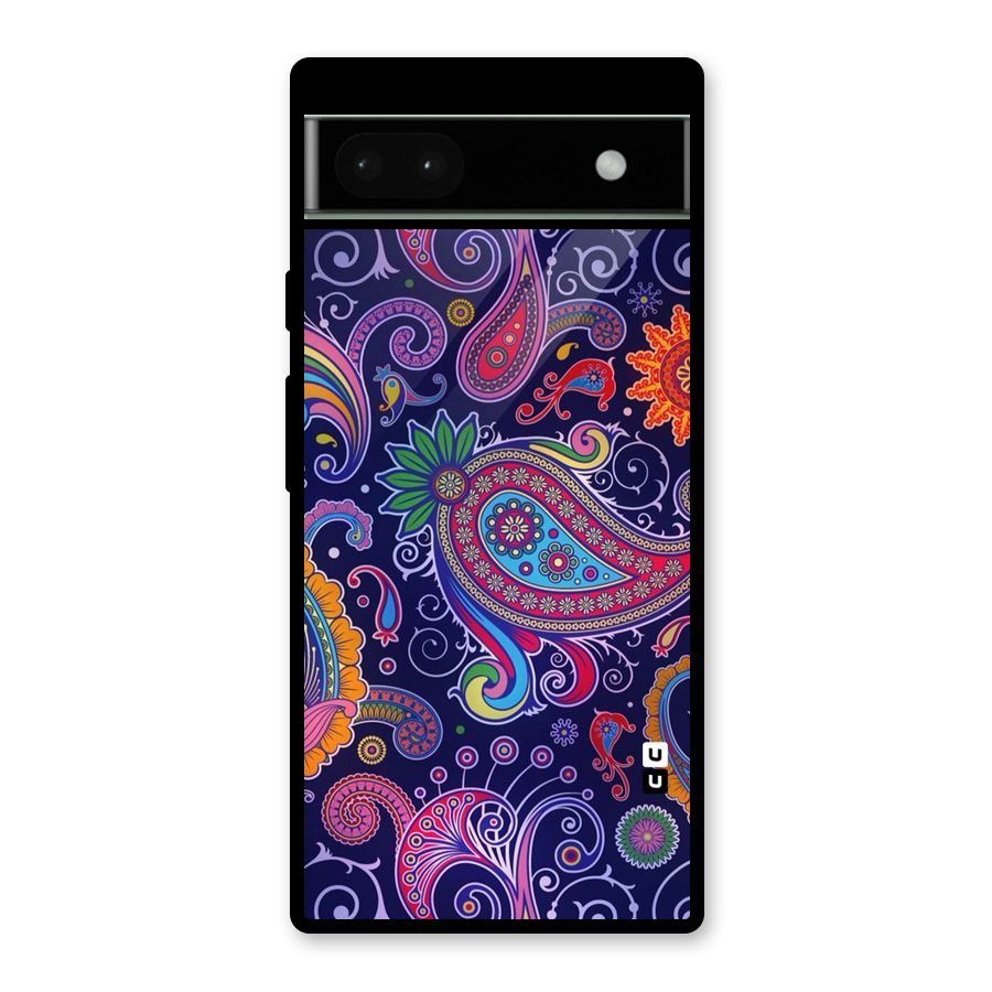 Mehendi Pattern Glass Back Case for Google Pixel 6a