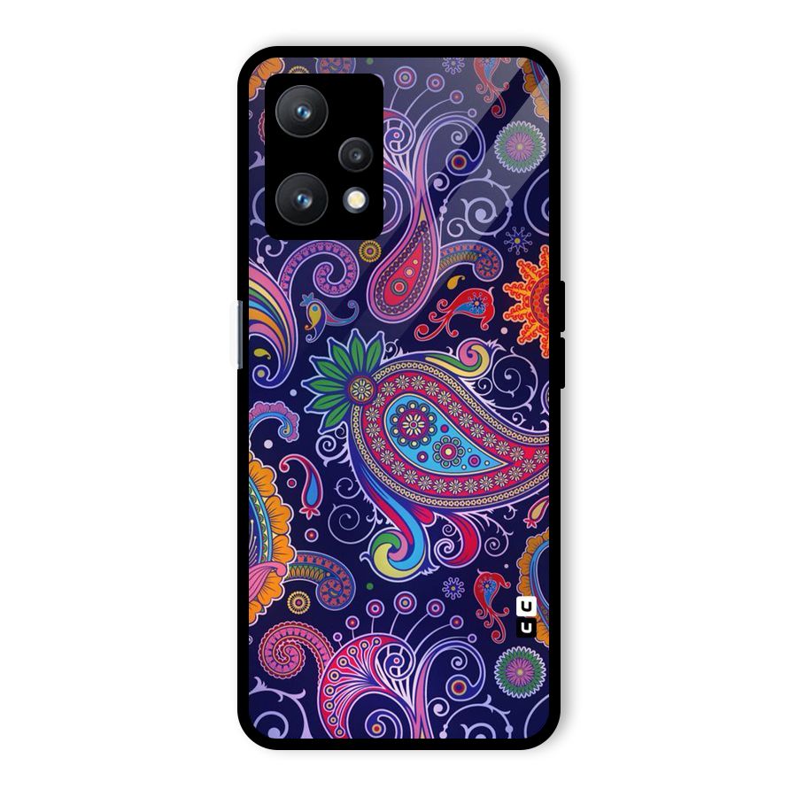 Mehendi Pattern Glass Back Case for Realme 9 Pro 5G