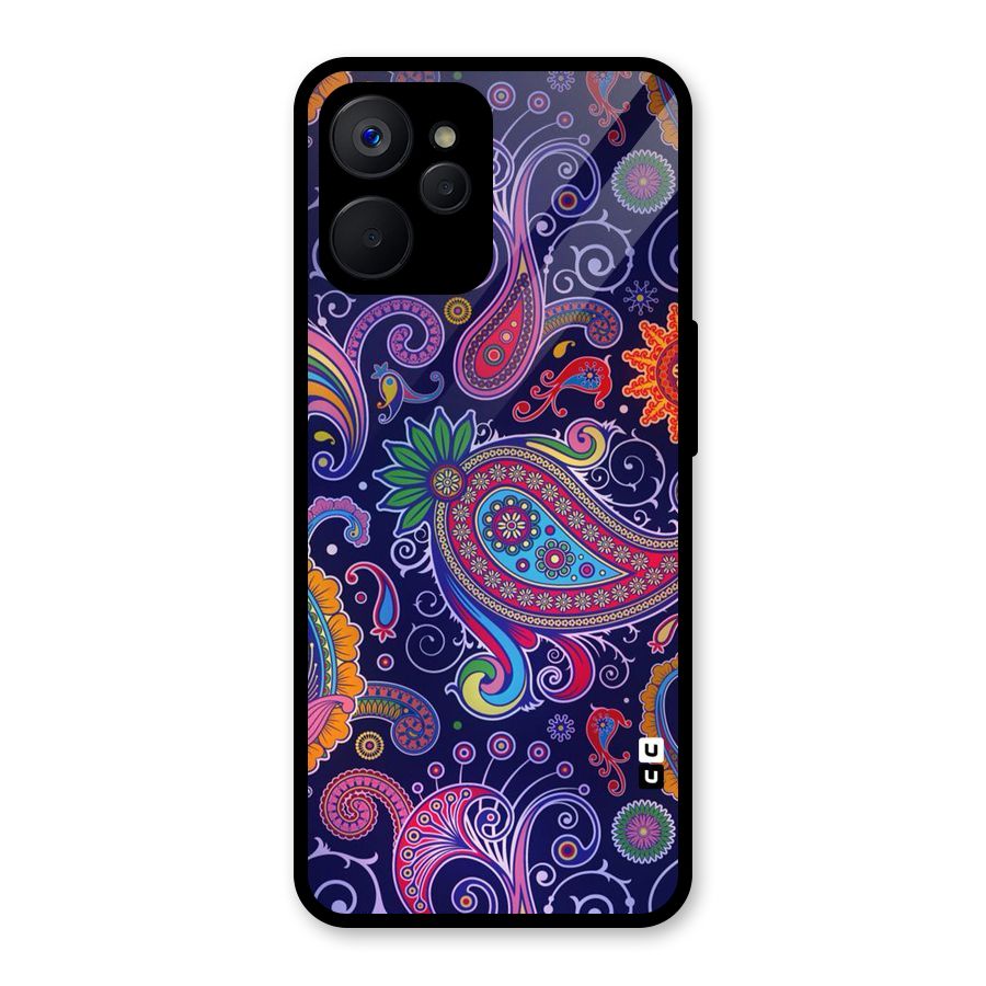 Mehendi Pattern Glass Back Case for Realme 9i 5G