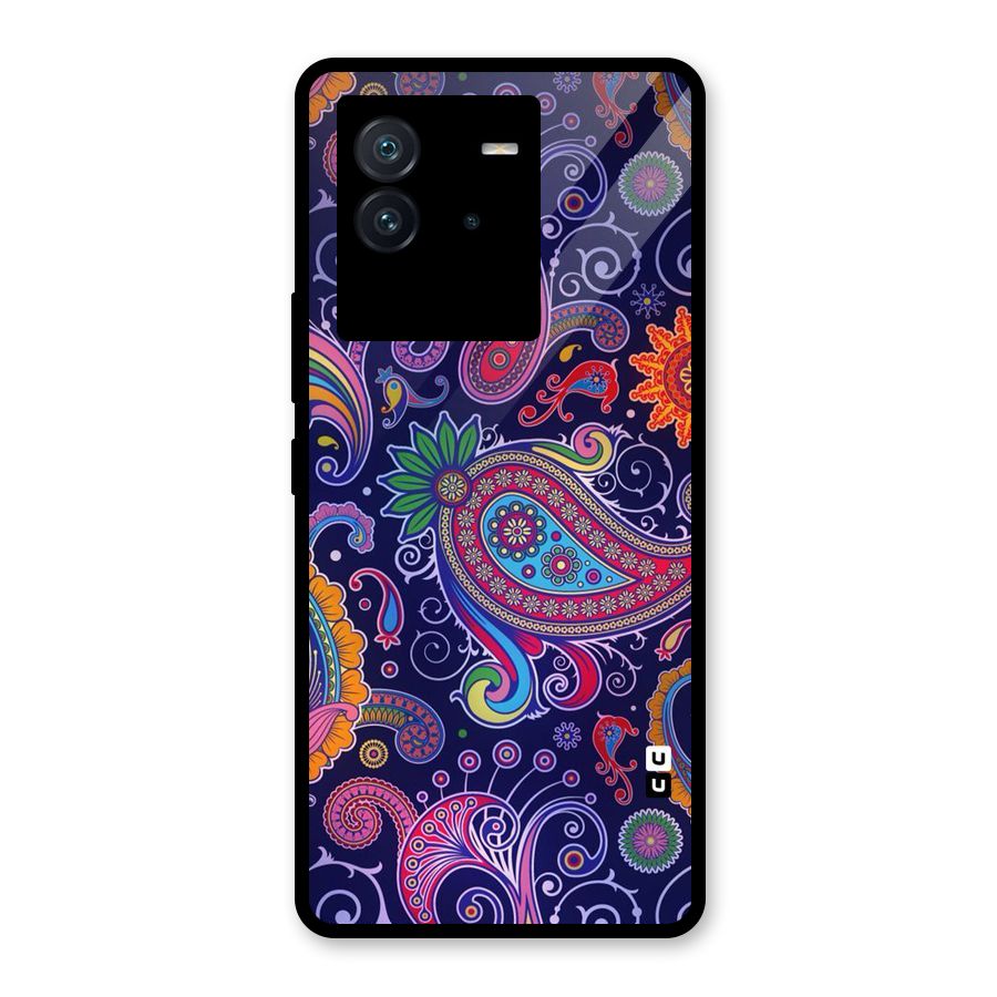 Mehendi Pattern Glass Back Case for Vivo iQOO Neo 6 5G