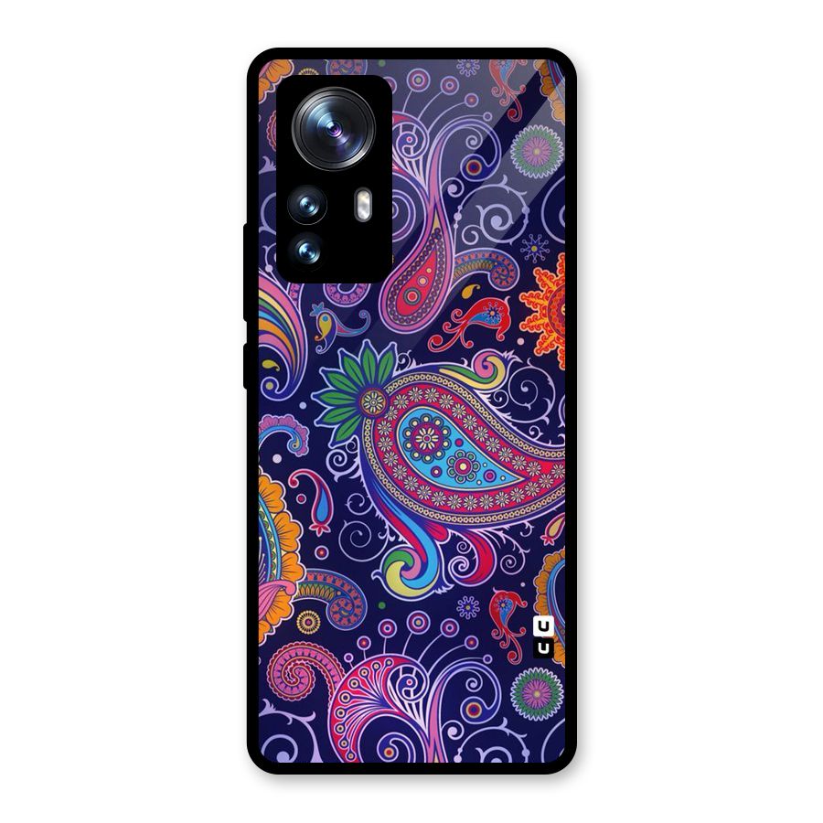 Mehendi Pattern Glass Back Case for Xiaomi 12 Pro