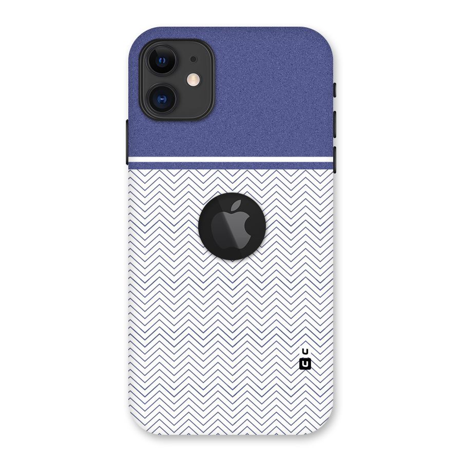 Melange Striped Pattern Back Case for iPhone 11 Logo Cut