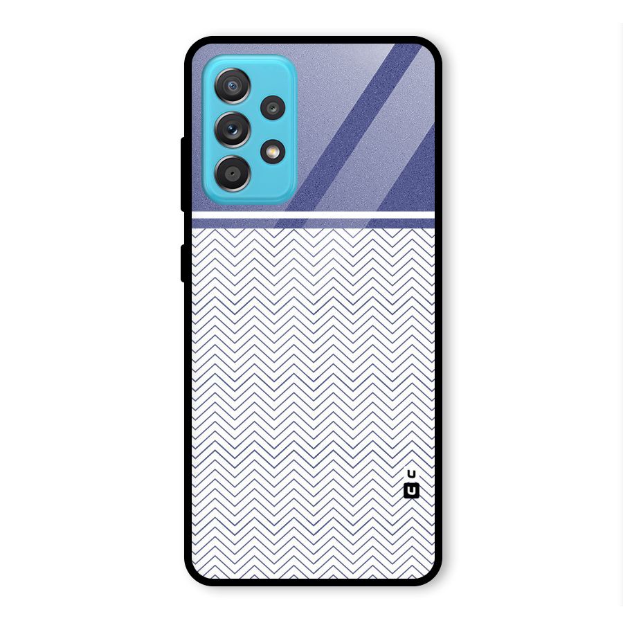 Melange Striped Pattern Glass Back Case for Galaxy A52