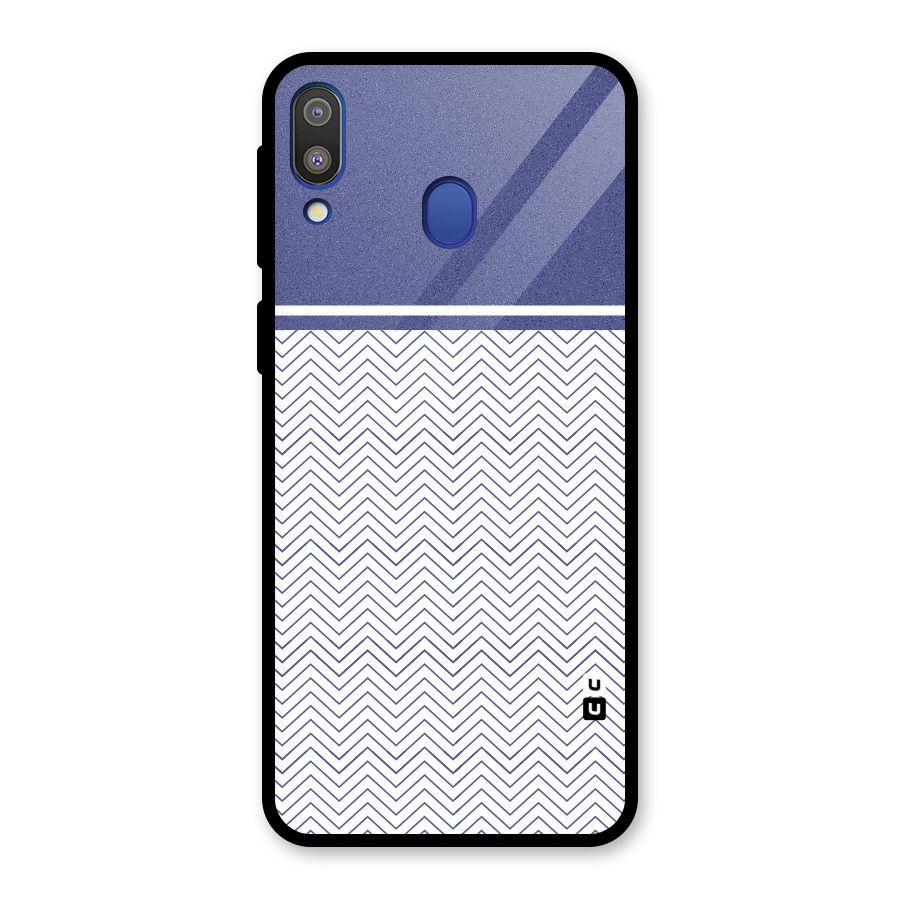 Melange Striped Pattern Glass Back Case for Galaxy M20
