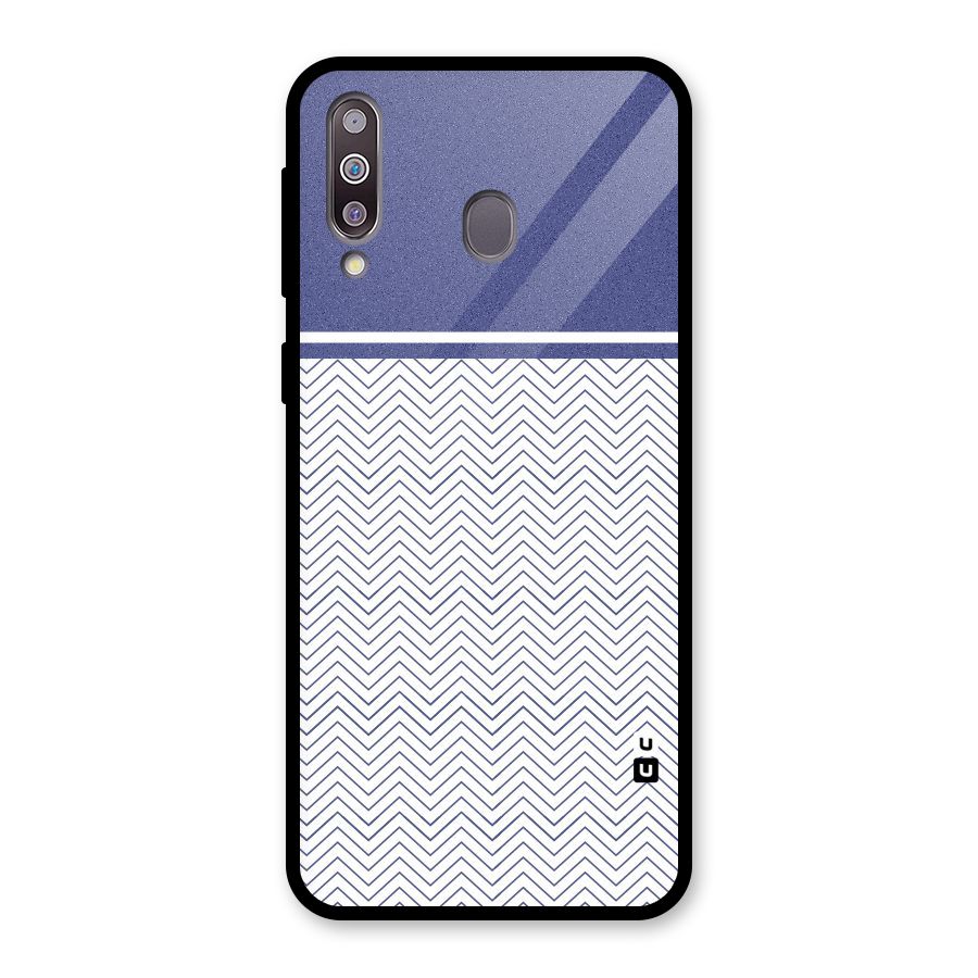 Melange Striped Pattern Glass Back Case for Galaxy M30