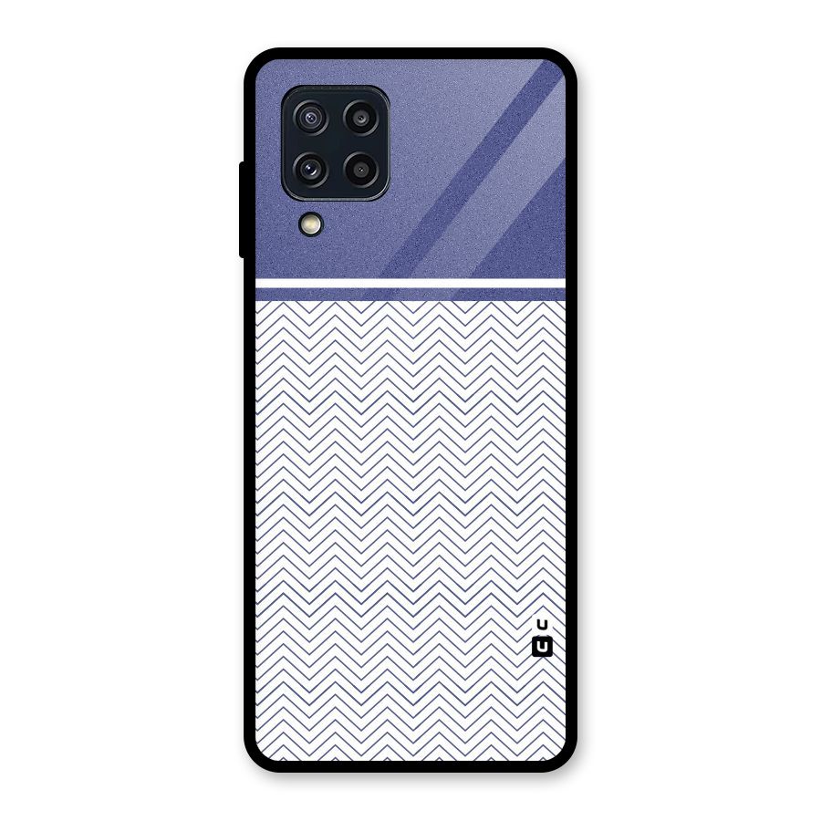 Melange Striped Pattern Glass Back Case for Galaxy M32