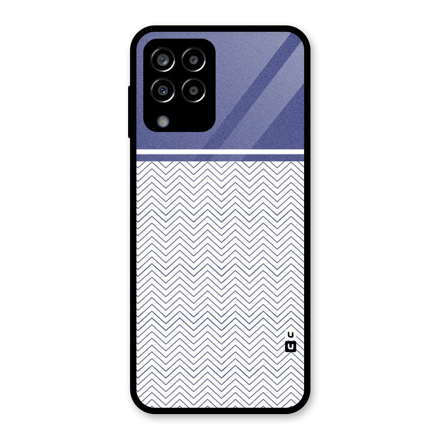 Melange Striped Pattern Glass Back Case for Galaxy M33