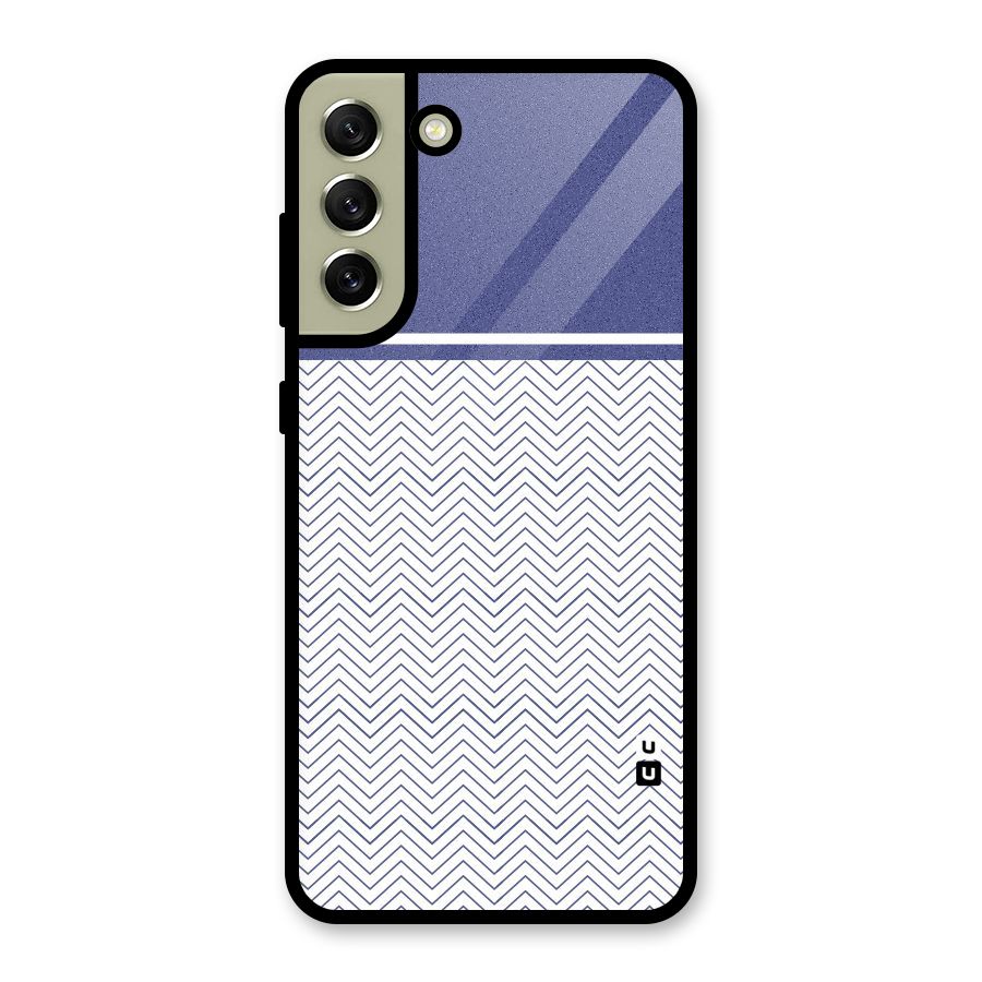 Melange Striped Pattern Glass Back Case for Galaxy S21 FE 5G