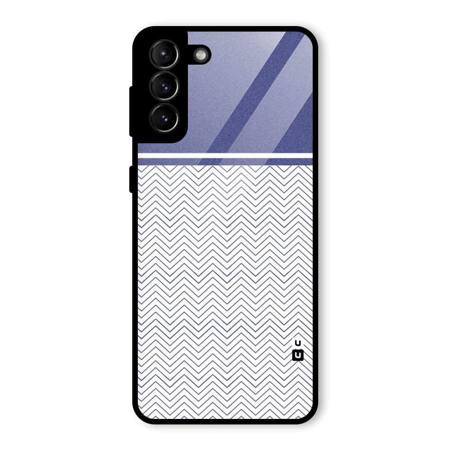 Melange Striped Pattern Glass Back Case for Galaxy S21 Plus