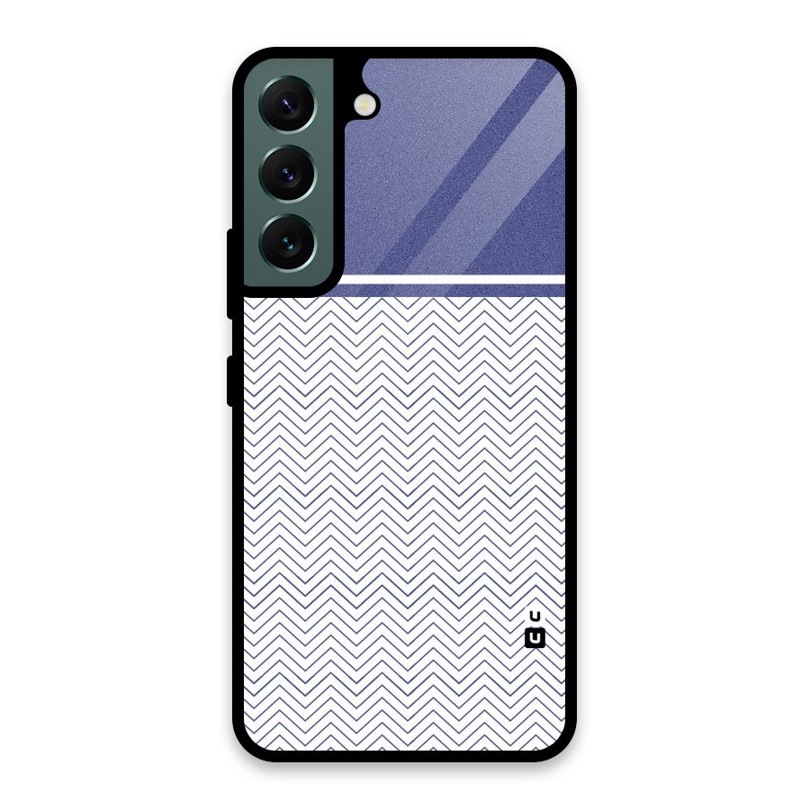 Melange Striped Pattern Glass Back Case for Galaxy S22 5G