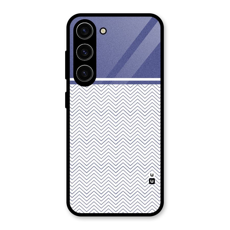 Melange Striped Pattern Glass Back Case for Galaxy S23