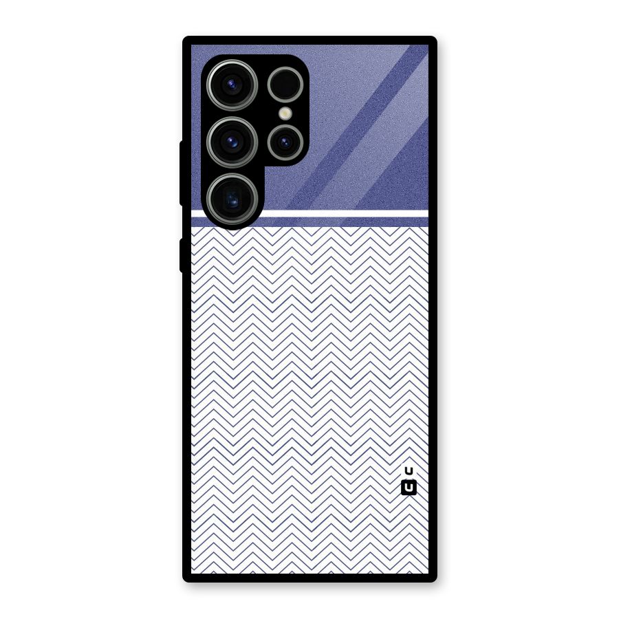 Melange Striped Pattern Glass Back Case for Galaxy S23 Ultra