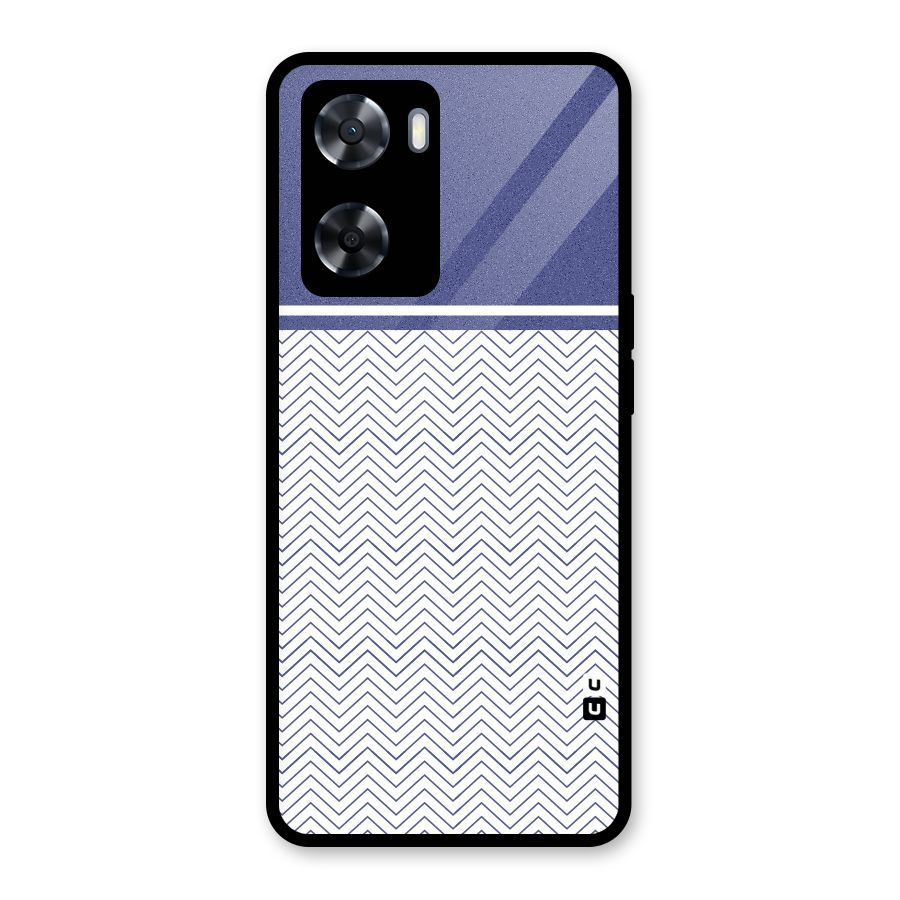 Melange Striped Pattern Glass Back Case for Oppo A57 2022