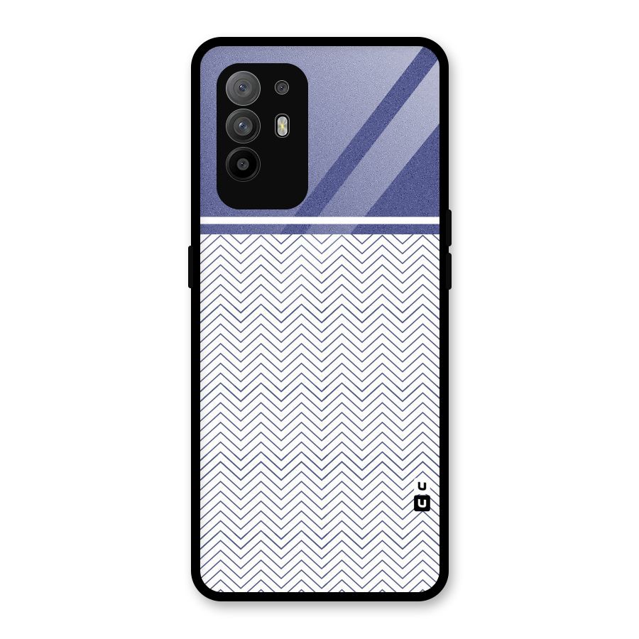 Melange Striped Pattern Glass Back Case for Oppo F19 Pro Plus 5G