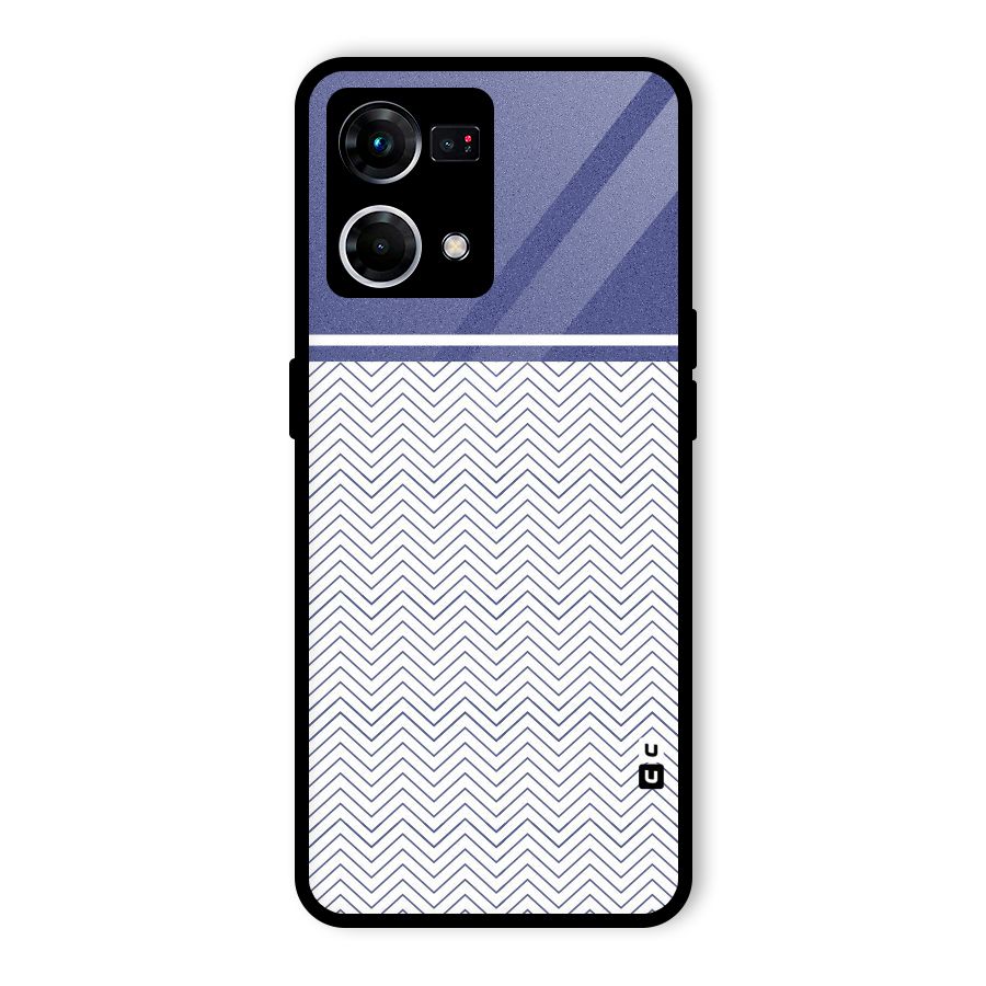 Melange Striped Pattern Glass Back Case for Oppo F21 Pro 4G