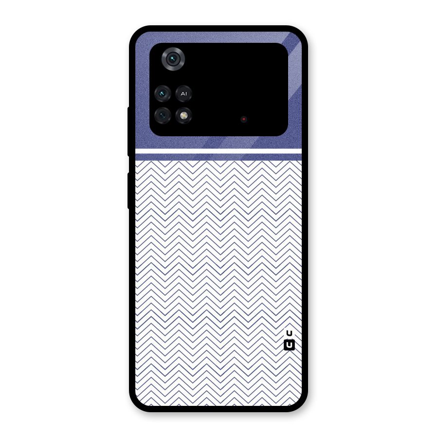 Melange Striped Pattern Glass Back Case for Poco M4 Pro 4G