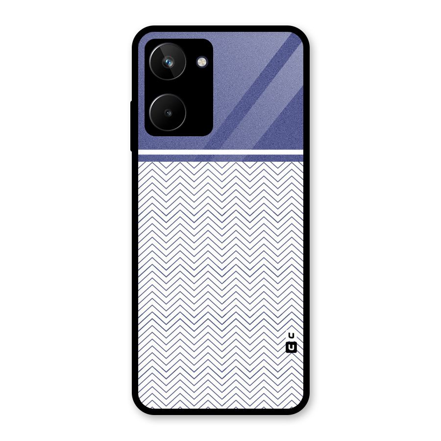 Melange Striped Pattern Glass Back Case for Realme 10
