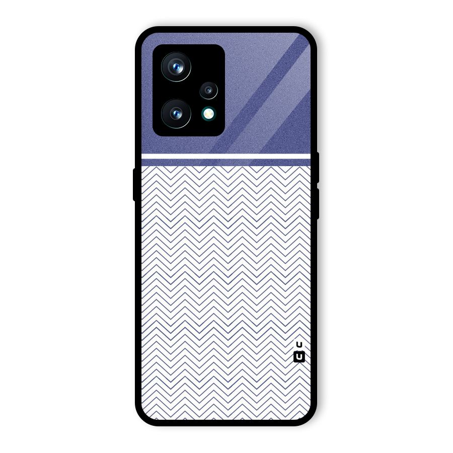 Melange Striped Pattern Glass Back Case for Realme 9 Pro Plus 5G