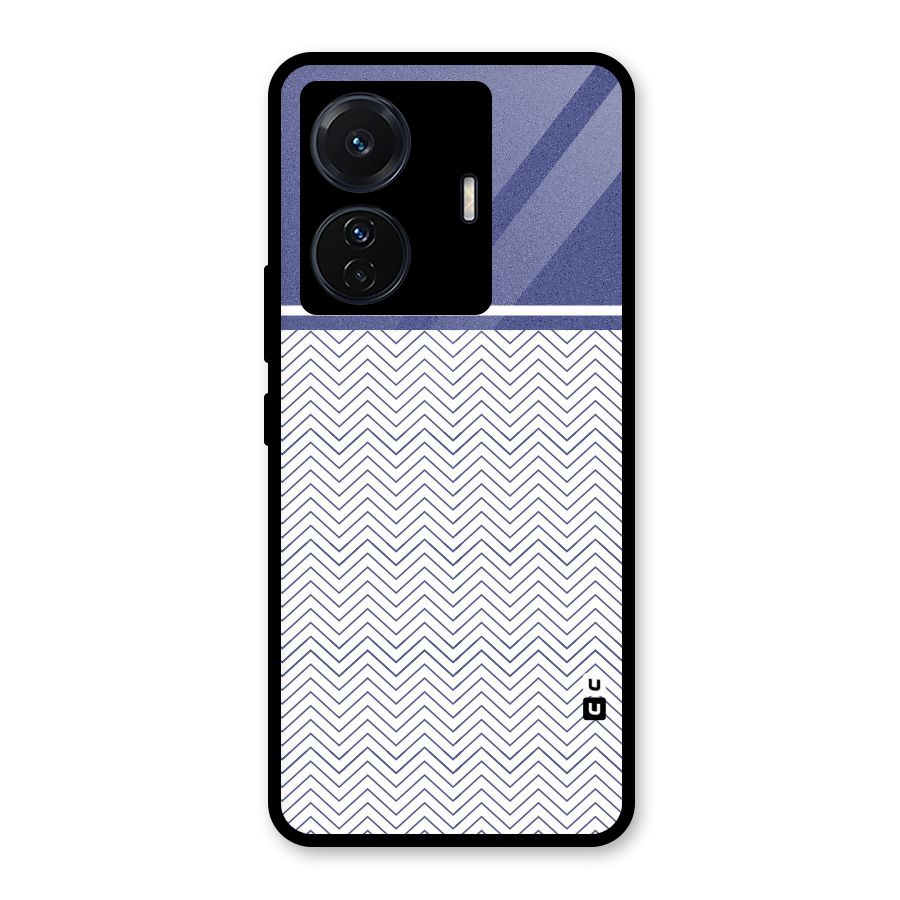 Melange Striped Pattern Glass Back Case for Vivo T1 Pro