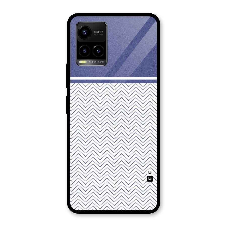 Melange Striped Pattern Glass Back Case for Vivo Y21A