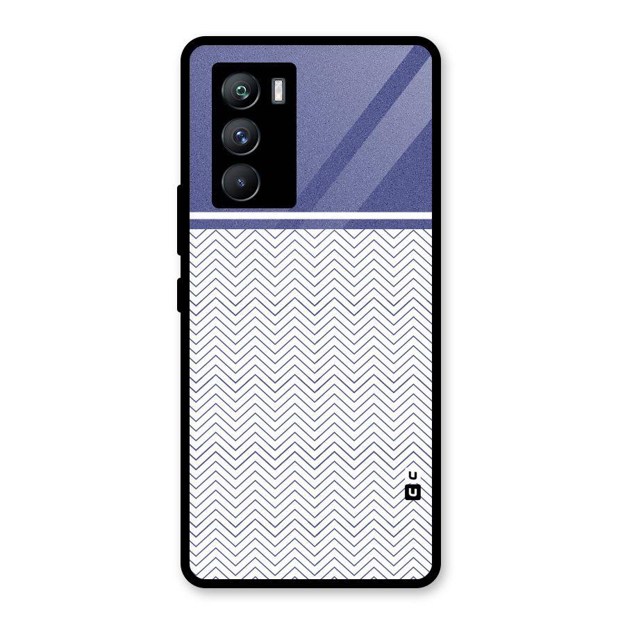Melange Striped Pattern Glass Back Case for Vivo iQOO 9 SE