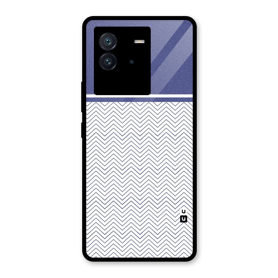 Melange Striped Pattern Glass Back Case for Vivo iQOO Neo 6 5G