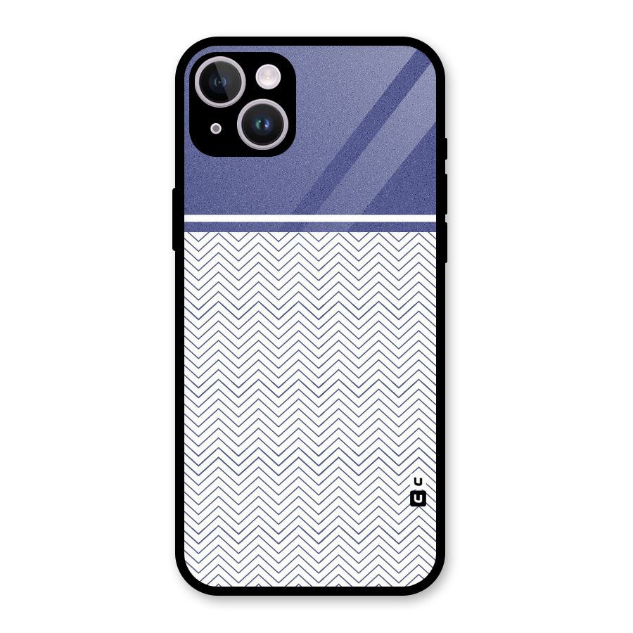 Melange Striped Pattern Glass Back Case for iPhone 14 Plus