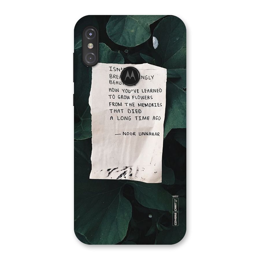 Memories Back Case for Motorola One Power