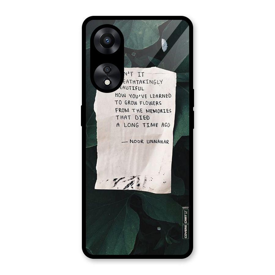 Memories Glass Back Case for Oppo A78