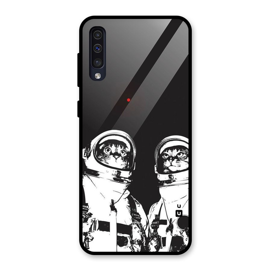 Meow Moon Glass Back Case for Galaxy A50