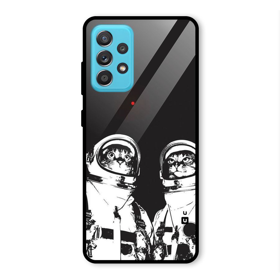 Meow Moon Glass Back Case for Galaxy A52