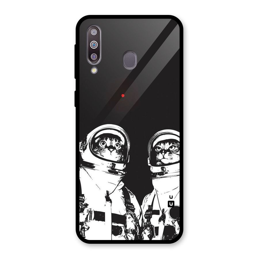 Meow Moon Glass Back Case for Galaxy M30