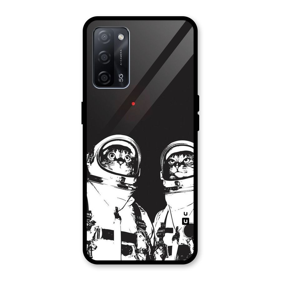 Meow Moon Glass Back Case for Oppo A53s 5G