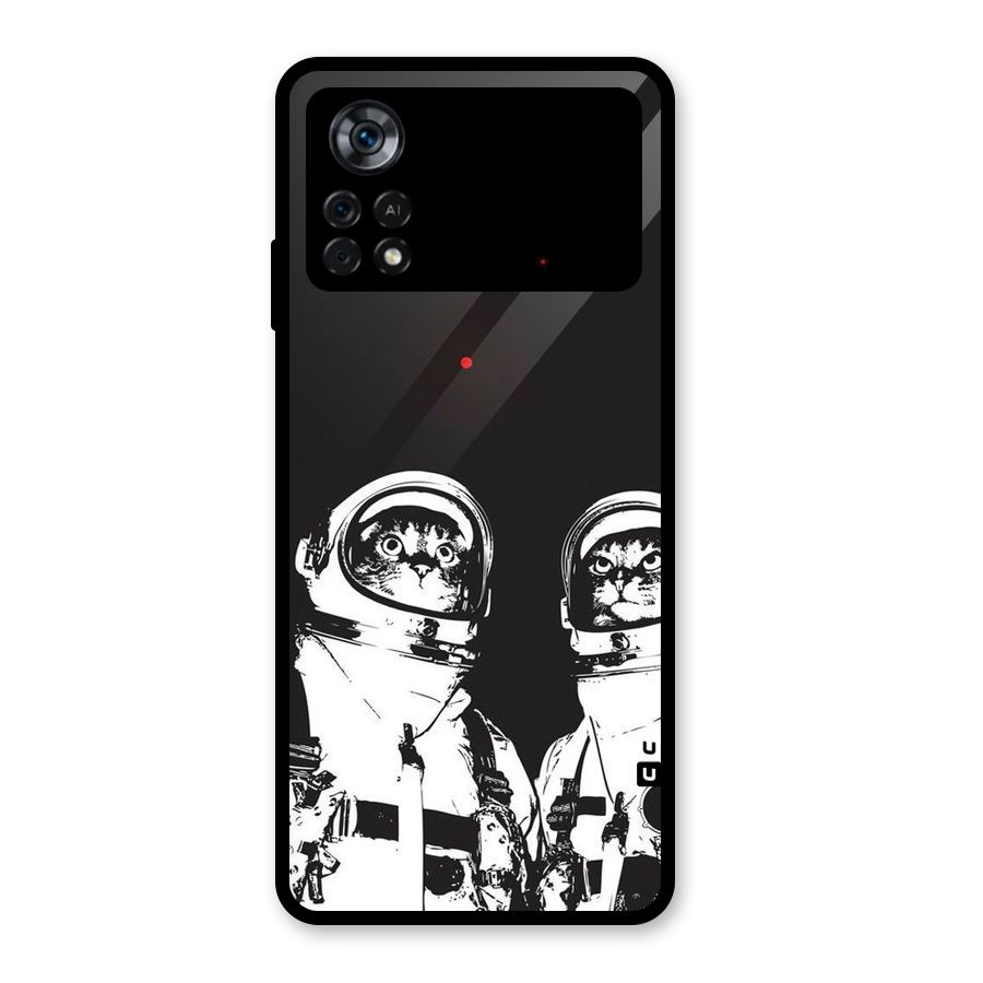 Meow Moon Glass Back Case for Poco X4 Pro 5G