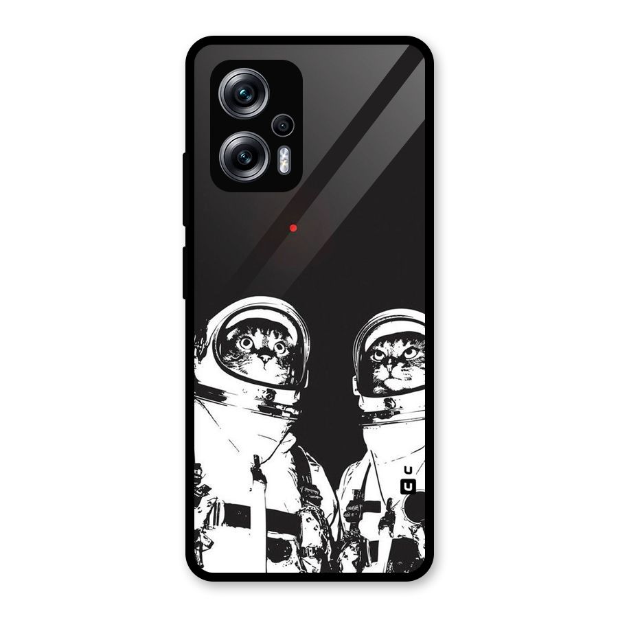 Meow Moon Glass Back Case for Redmi K50i