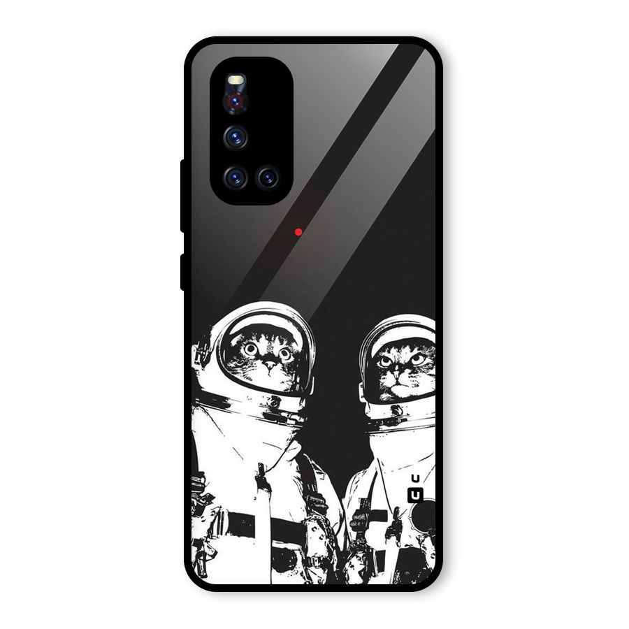 Meow Moon Glass Back Case for Vivo V19