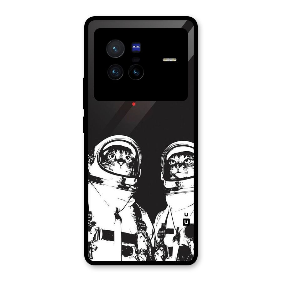 Meow Moon Glass Back Case for Vivo X80