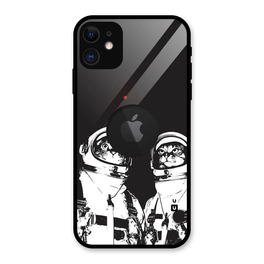 Meow Moon Glass Back Case for iPhone 11 Logo Cut