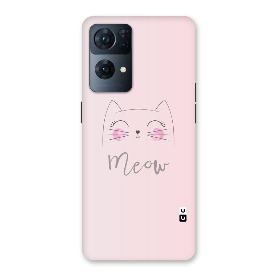 Meow Pink Back Case for Oppo Reno7 Pro 5G