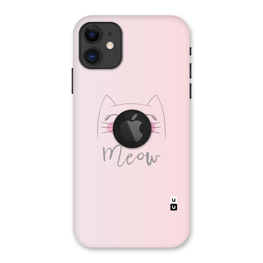 Meow Pink Back Case for iPhone 11 Logo Cut