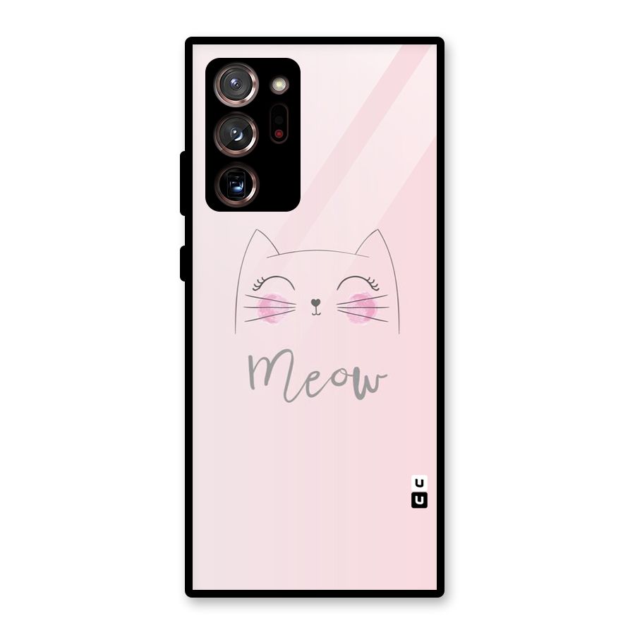 Meow Pink Glass Back Case for Galaxy Note 20 Ultra 5G