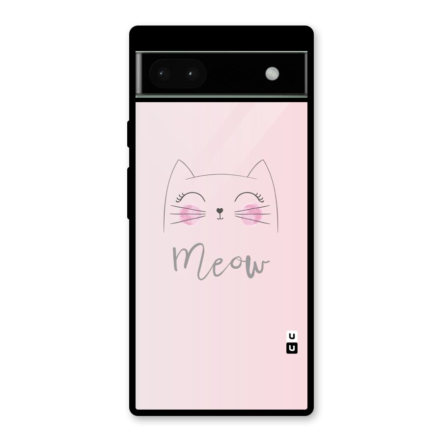 Meow Pink Glass Back Case for Google Pixel 6a