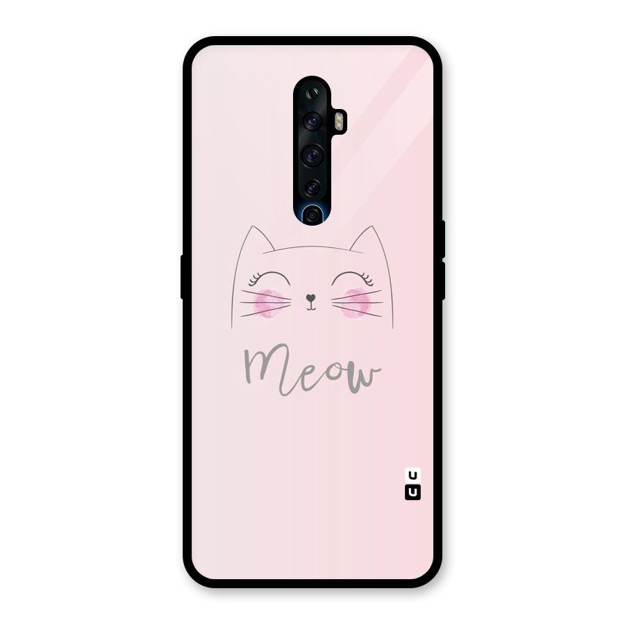 Meow Pink Glass Back Case for Oppo Reno2 Z