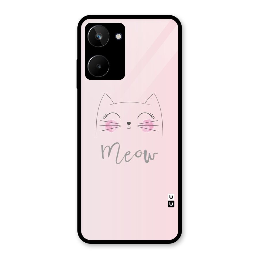 Meow Pink Glass Back Case for Realme 10
