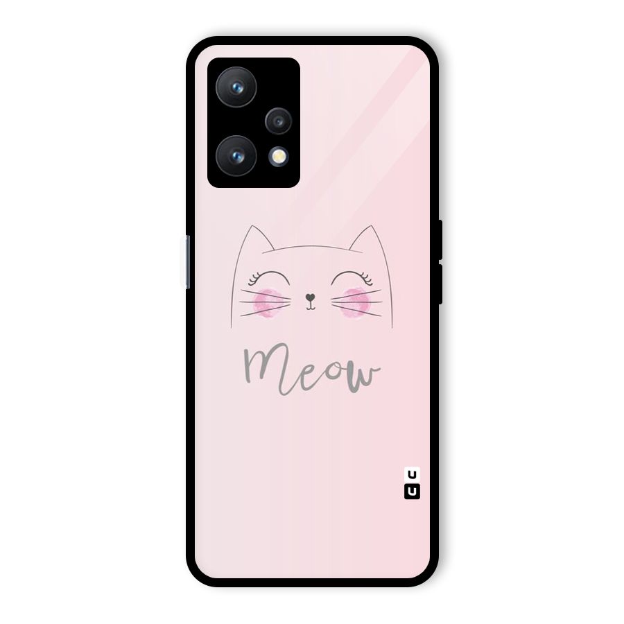 Meow Pink Glass Back Case for Realme 9 Pro 5G