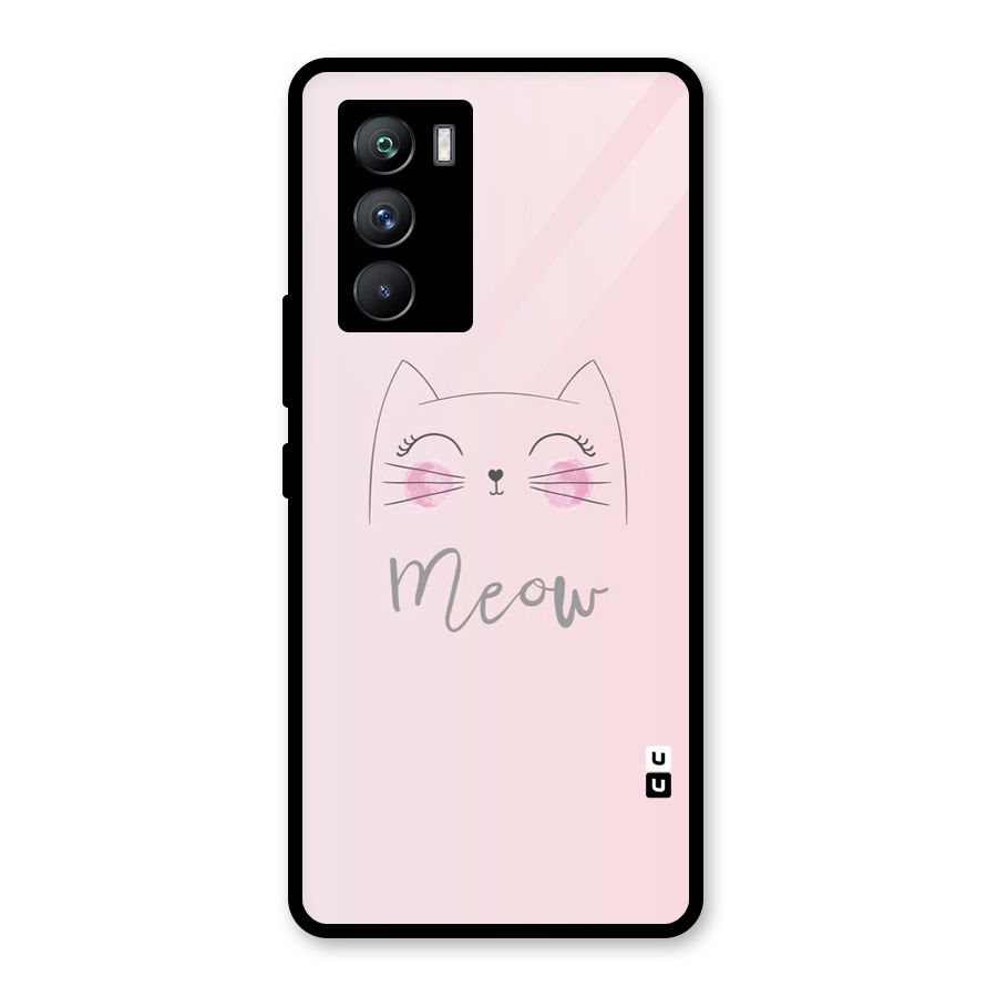 Meow Pink Glass Back Case for Vivo iQOO 9 SE
