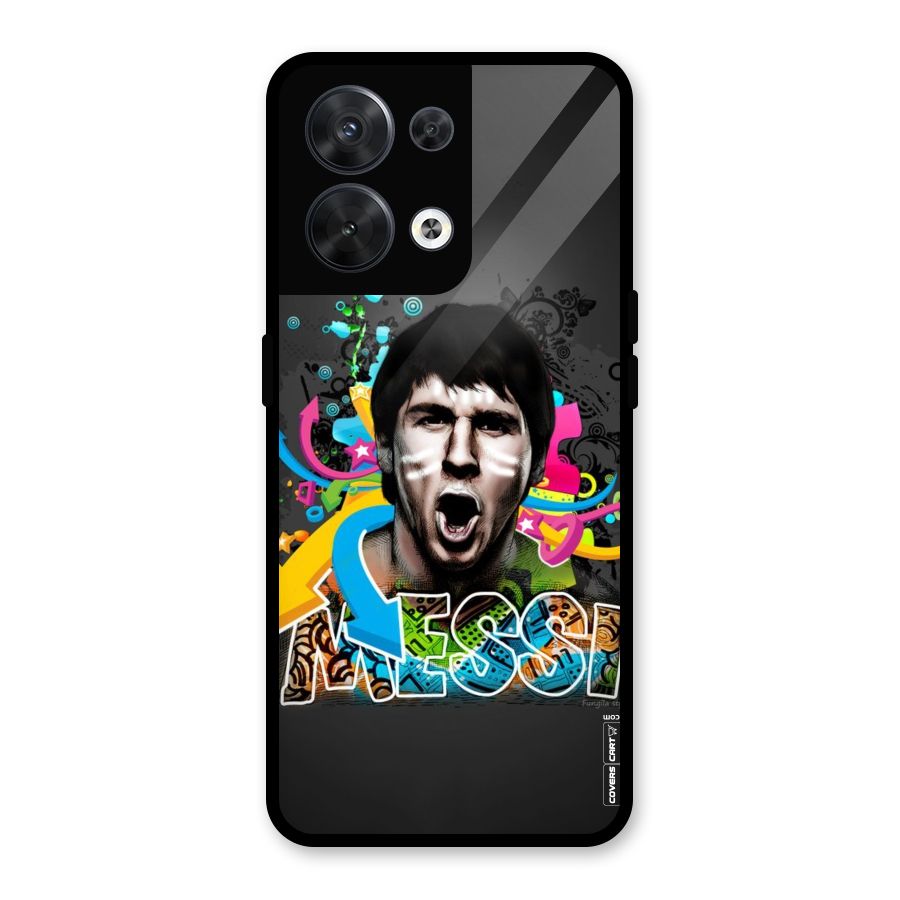 Messi For Argentina Glass Back Case for Oppo Reno8 5G