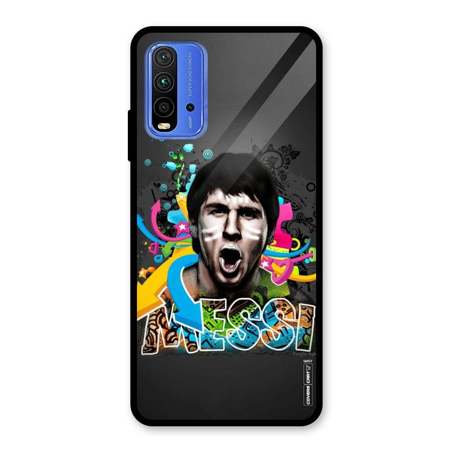 Messi For Argentina Glass Back Case for Redmi 9 Power